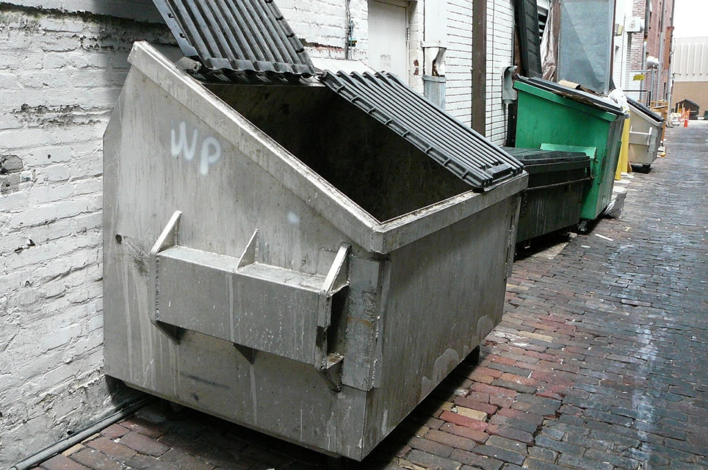 dumpster, trash, downtown, outside, open lid, garbage, rubbish, waste, environment, dump, container, recycling, bin, disposal, city, dumpster, dumpster, dumpster, dumpster, dumpster
